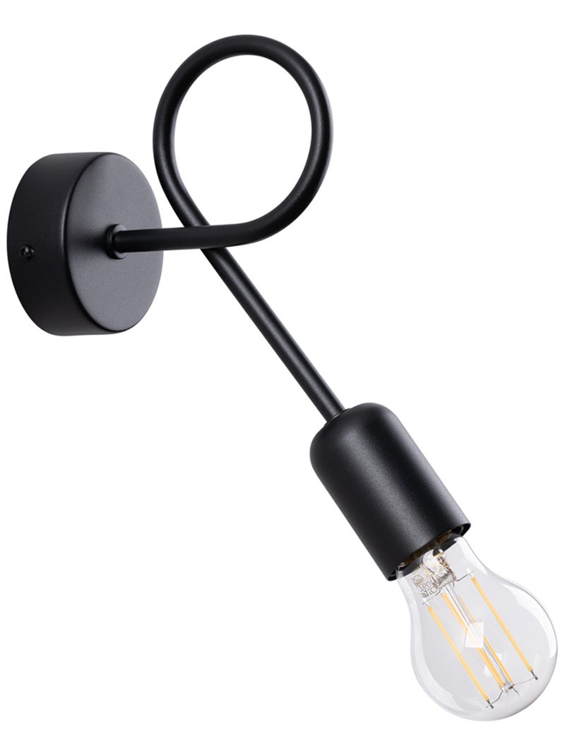 Applique Acier Noir E27 1 Loop Noir - Kiabi