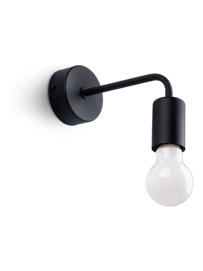 Applique Acier Noir E27 1 Norah Noir - Kiabi