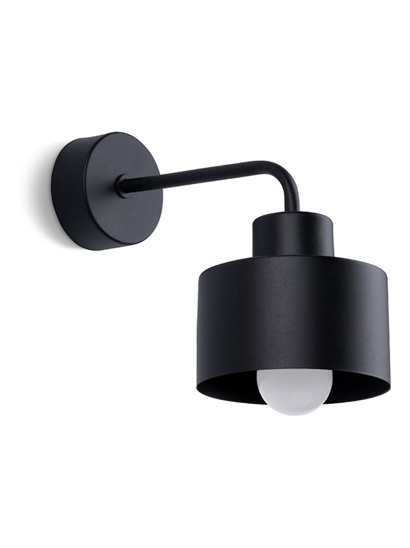 Applique Acier Noir E27 1 Savar Noir - Kiabi