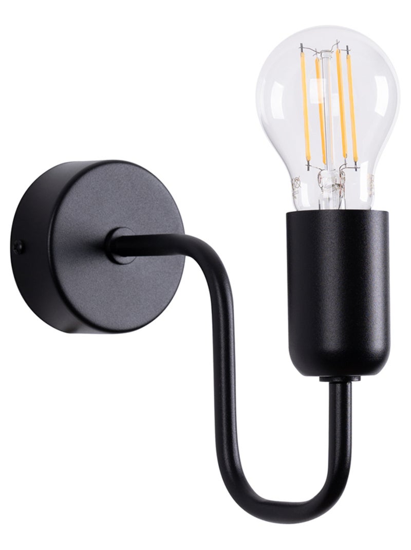 Applique Acier Noir E27 1 Vector Noir - Kiabi