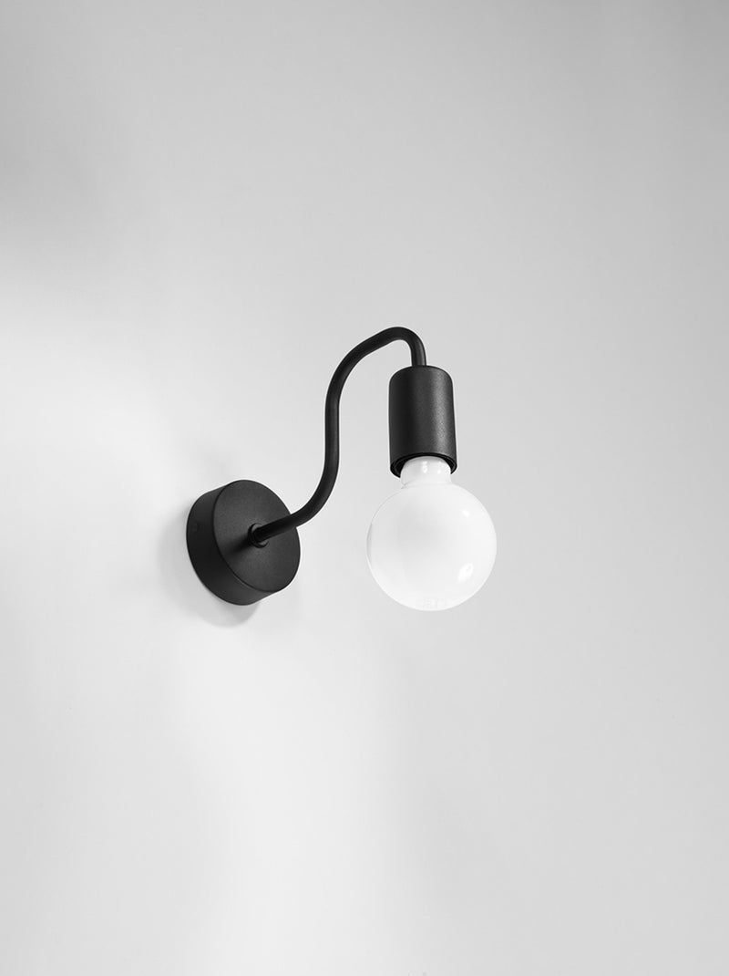 Applique Acier Noir E27 1 Vector Noir - Kiabi