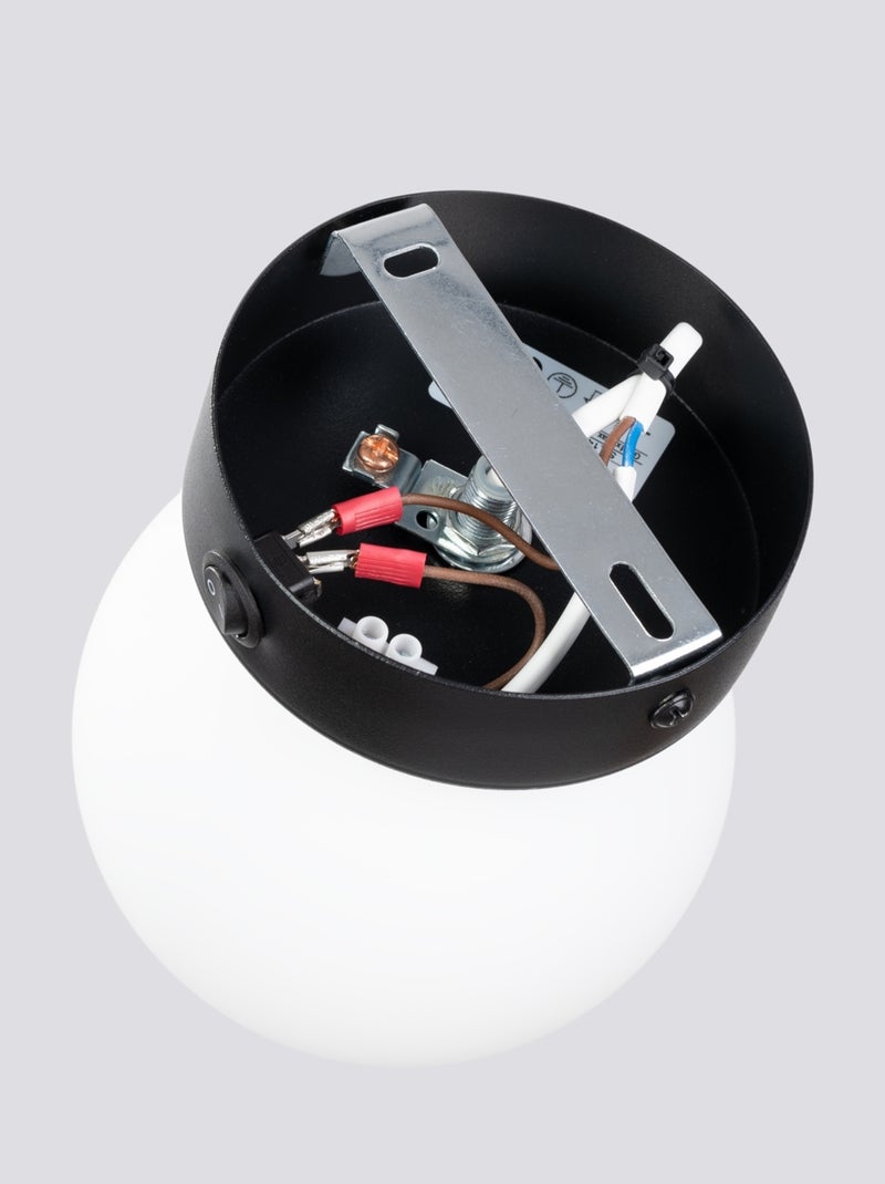 Applique Acier Noir G9 1 Yoli Noir - Kiabi