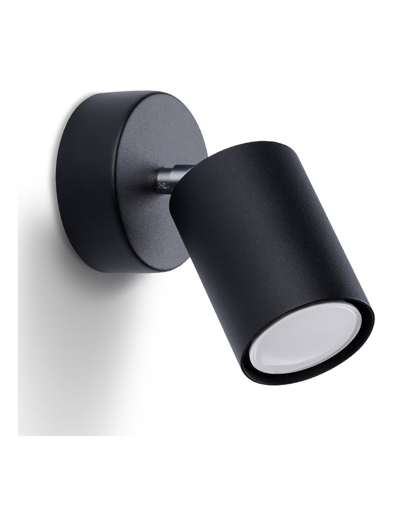 Applique Acier Noir GU10 1 Lemmi Noir - Kiabi