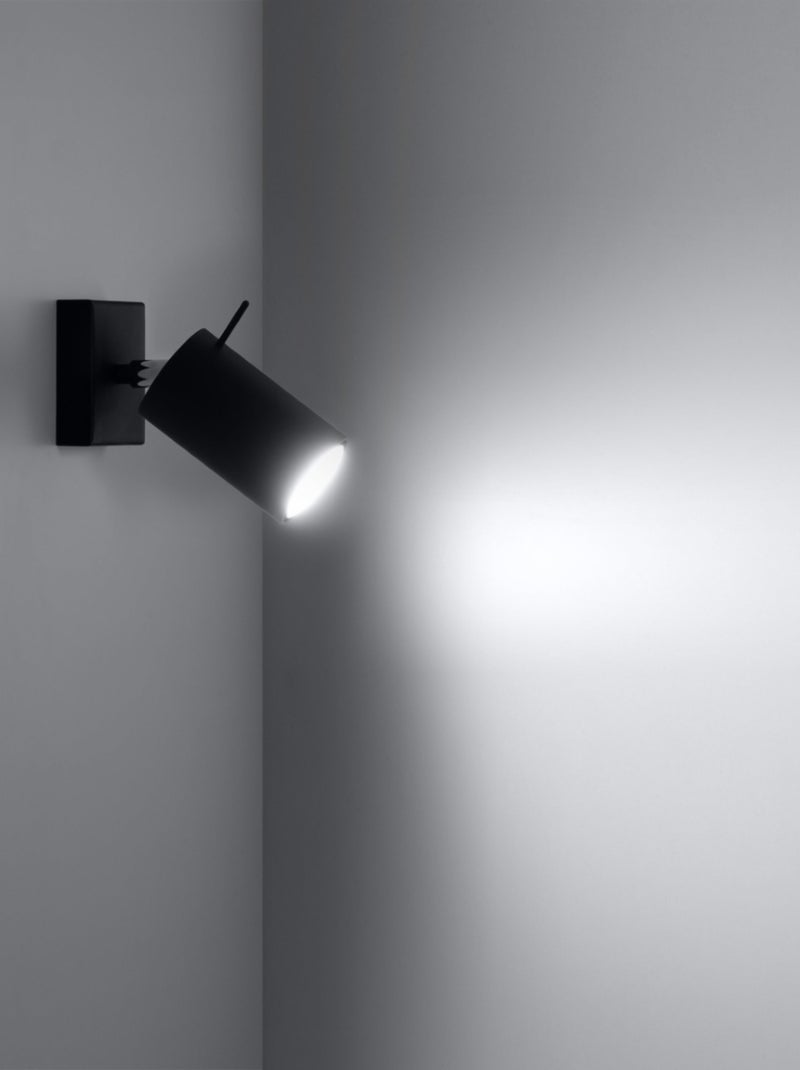 Applique Acier Noir GU10 1 Ring Noir - Kiabi