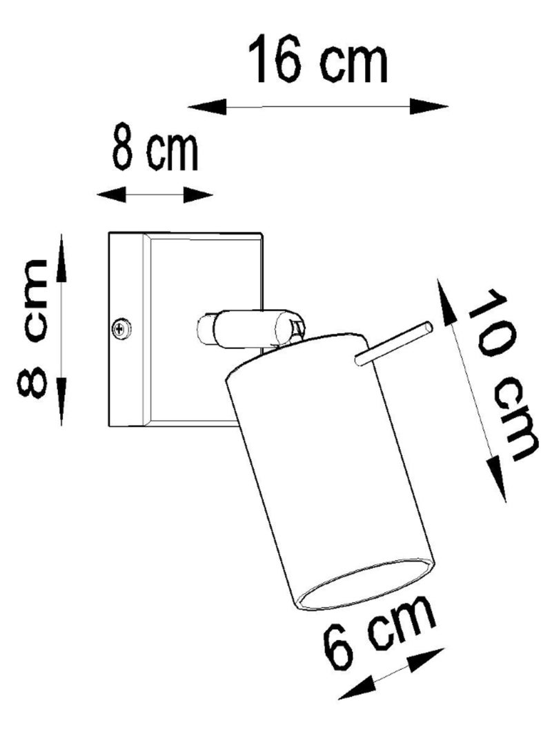 Applique Acier Noir GU10 1 Ring Noir - Kiabi