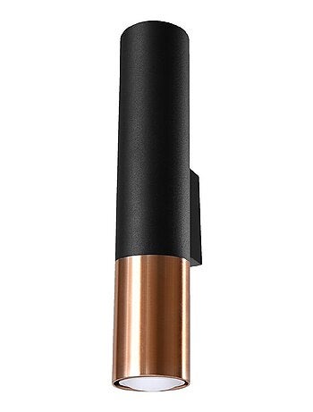 Applique Acier Noir/Cuivre GU10 2 Loopez