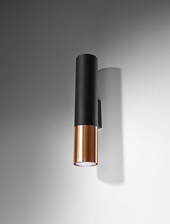 Applique Acier Noir/Cuivre GU10 2 Loopez