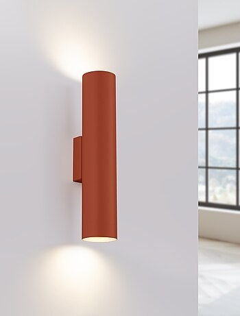 Applique Acier Ocre Rouge GU10 2 Lagos