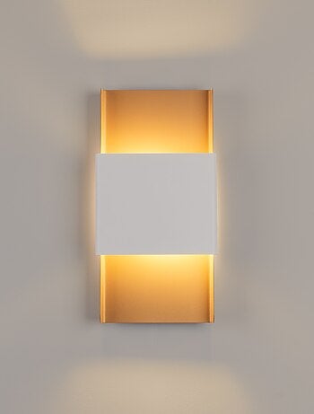 Applique Acier Or/Blanc G9 2 Durlin