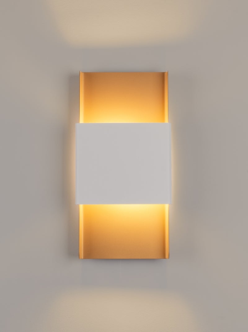 Applique Acier Or/Blanc G9 2 Durlin Jaune - Kiabi