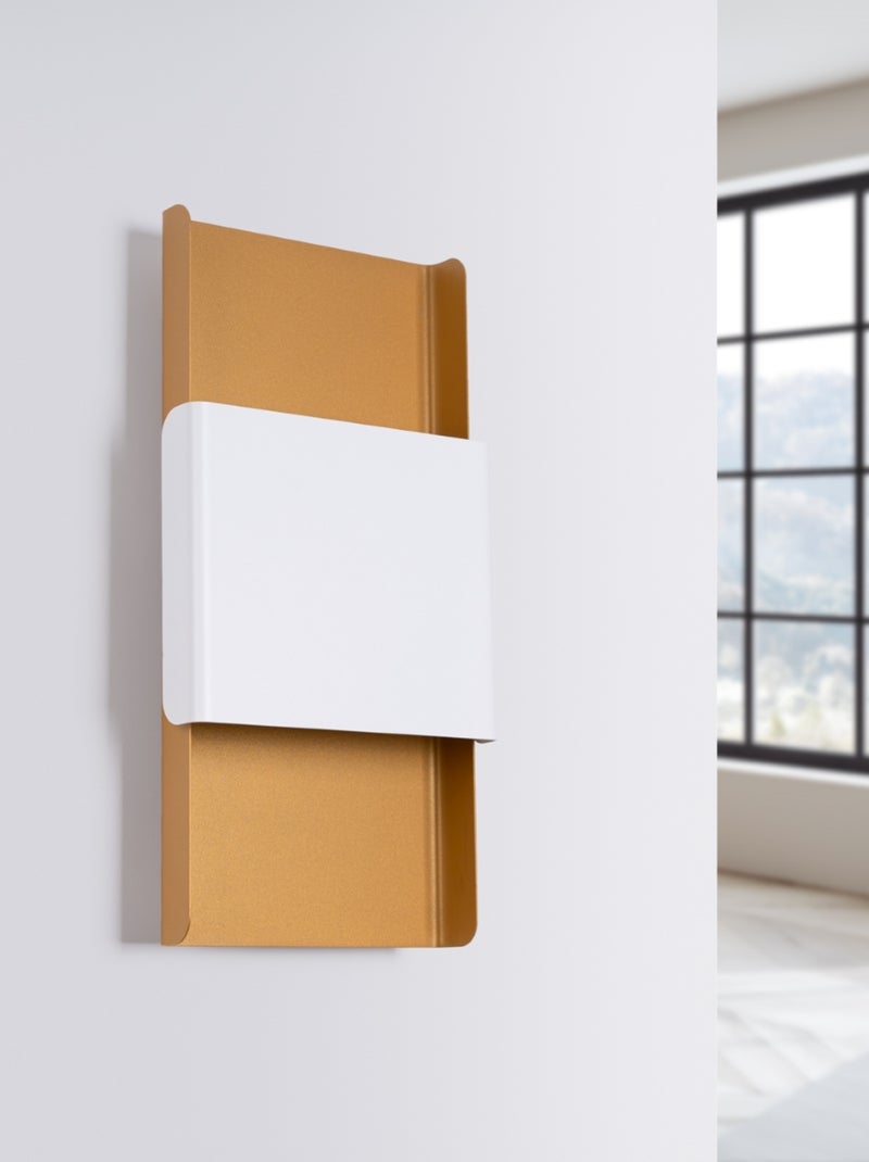 Applique Acier Or/Blanc G9 2 Durlin Jaune - Kiabi