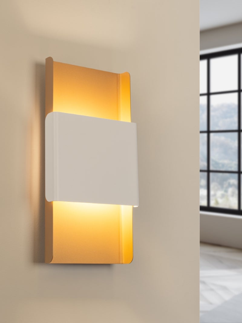 Applique Acier Or/Blanc G9 2 Durlin Jaune - Kiabi