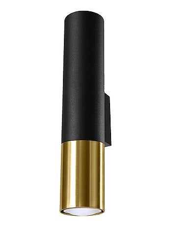 Applique Acier Or/Noir GU10 2 Loopez