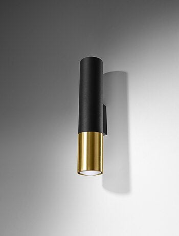 Applique Acier Or/Noir GU10 2 Loopez