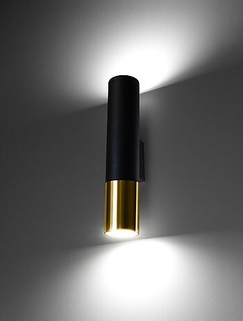 Applique Acier Or/Noir GU10 2 Loopez