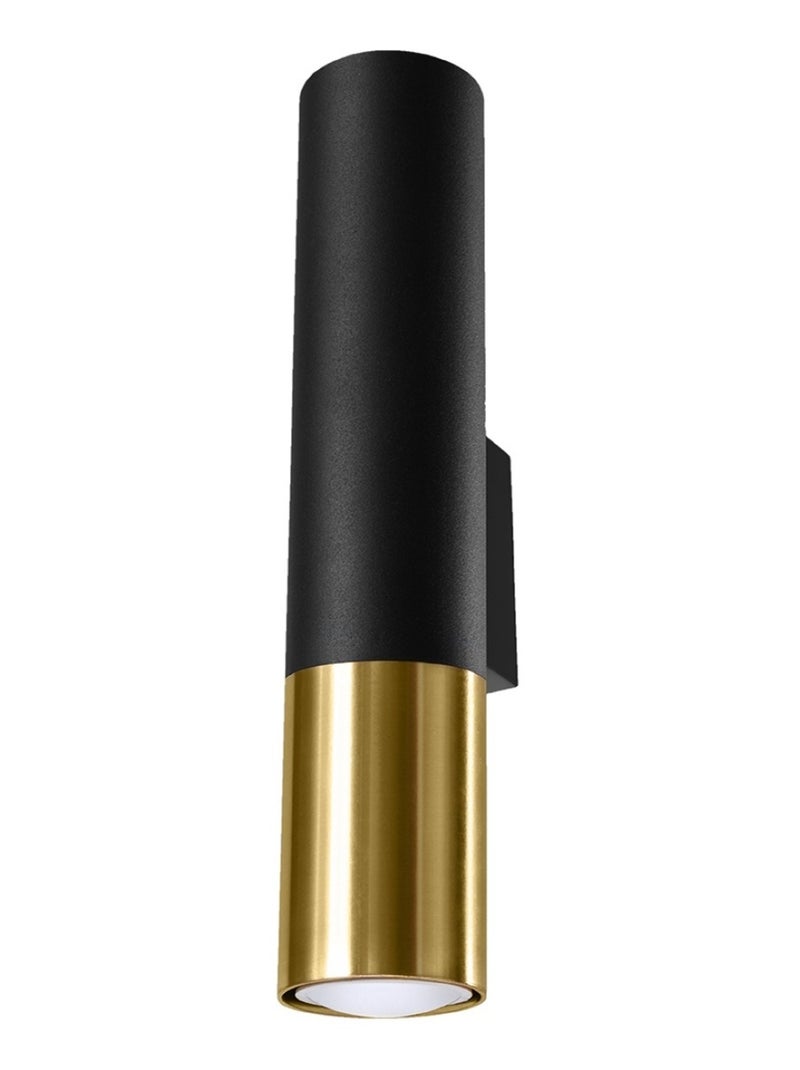 Applique Acier Or/Noir GU10 2 Loopez Jaune - Kiabi