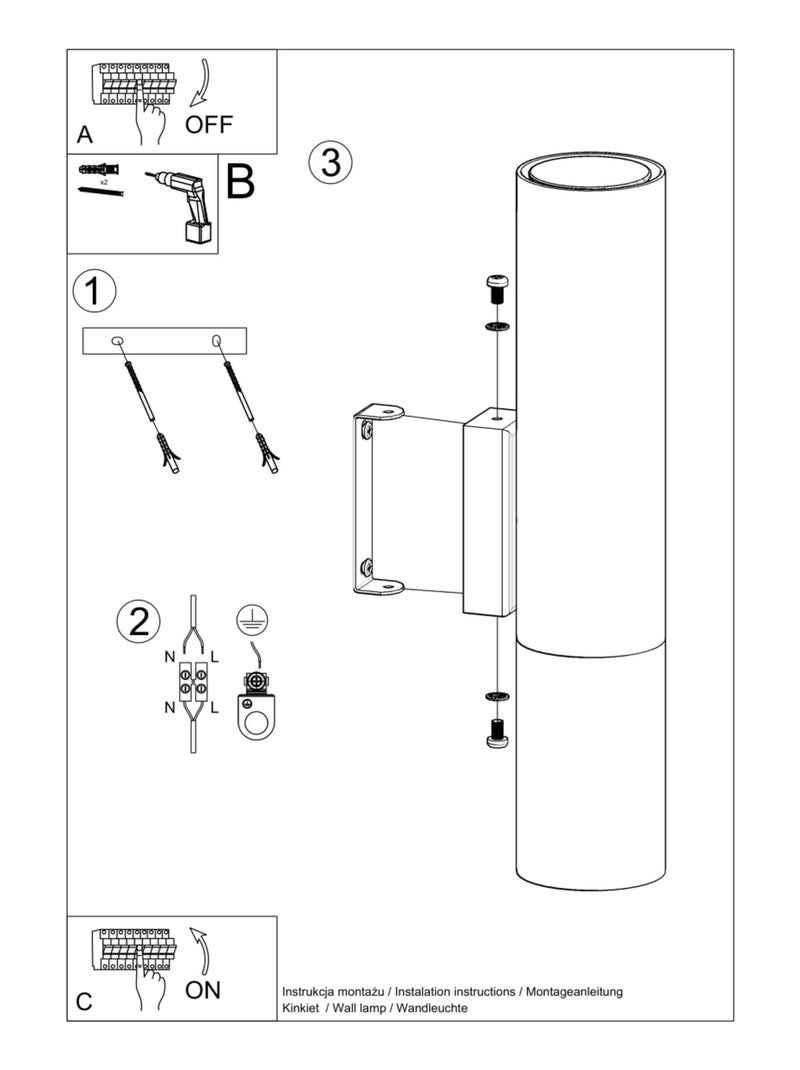 Applique Acier Or/Noir GU10 2 Loopez Jaune - Kiabi