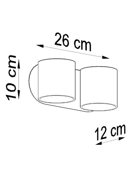Applique Aluminium Blanc G9 2 Orbis - Kiabi