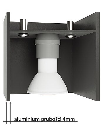 Applique Aluminium Blanc G9 2 Quad Maxi