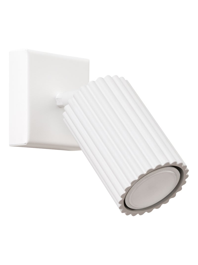 Applique Aluminium Blanc GU10 1 Karbon Blanc - Kiabi