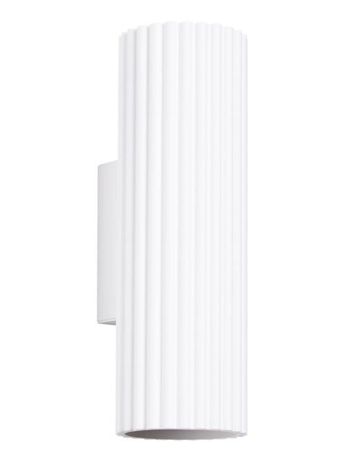 Applique Aluminium Blanc GU10 2 Karbon 20 - Kiabi