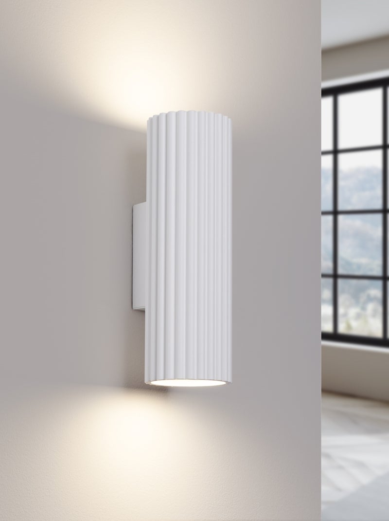 Applique Aluminium Blanc GU10 2 Karbon 20 Blanc - Kiabi