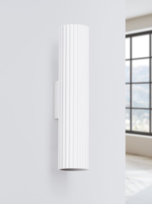 Applique Aluminium Blanc GU10 2 Karbon 30 - Kiabi