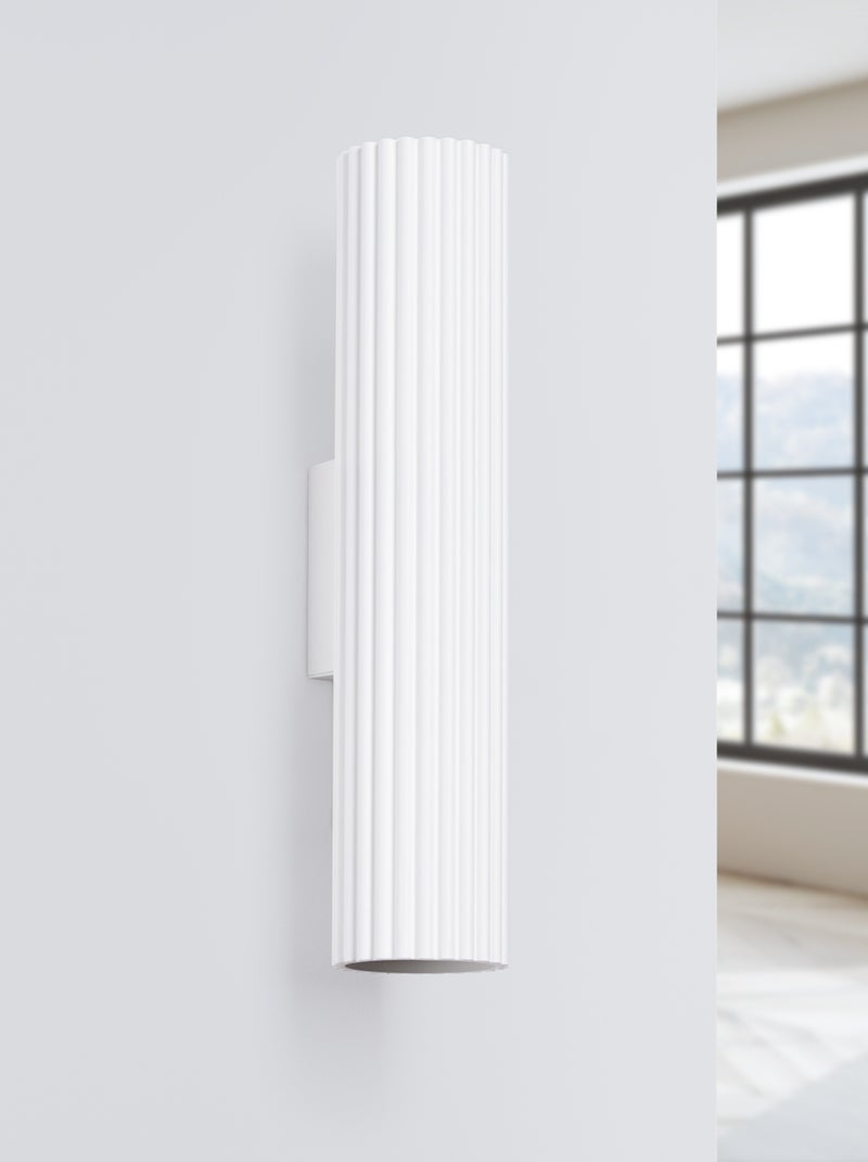 Applique Aluminium Blanc GU10 2 Karbon 30 Blanc - Kiabi