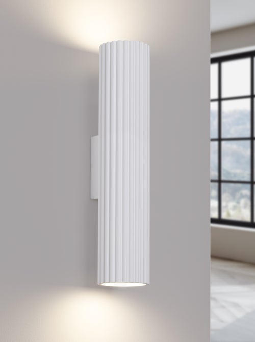 Applique Aluminium Blanc GU10 2 Karbon 30 - Kiabi