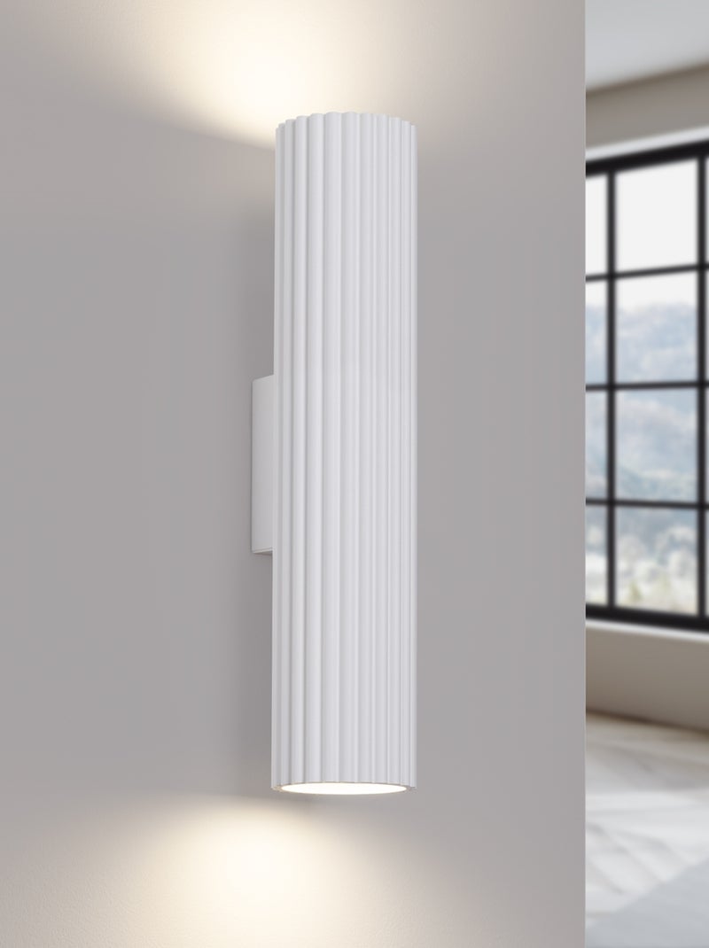 Applique Aluminium Blanc GU10 2 Karbon 30 Blanc - Kiabi
