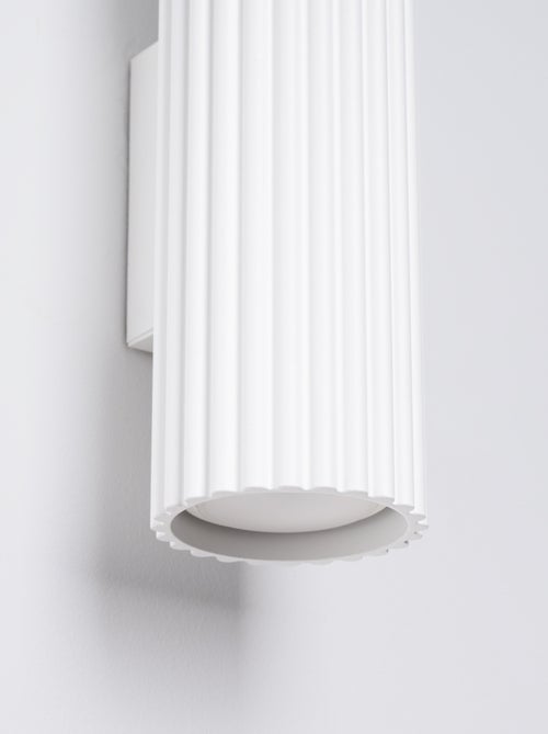 Applique Aluminium Blanc GU10 2 Karbon 30 - Kiabi