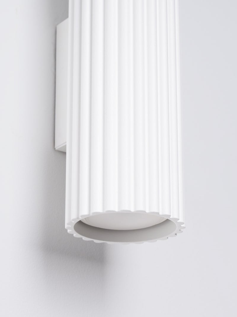 Applique Aluminium Blanc GU10 2 Karbon 30 Blanc - Kiabi