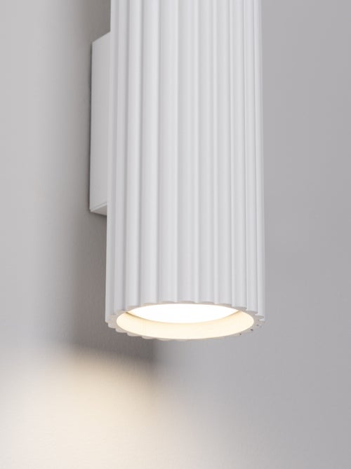 Applique Aluminium Blanc GU10 2 Karbon 30 - Kiabi