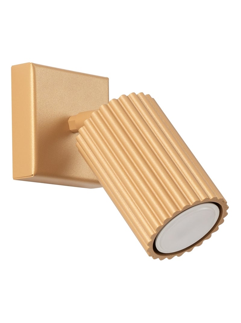Applique Aluminium Doré GU10 1 Karbon Jaune - Kiabi