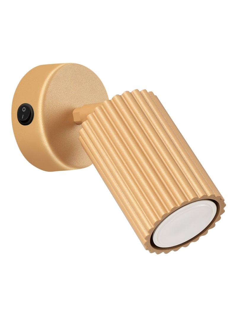 Applique Aluminium Doré GU10 1 Karbon Switch Jaune - Kiabi