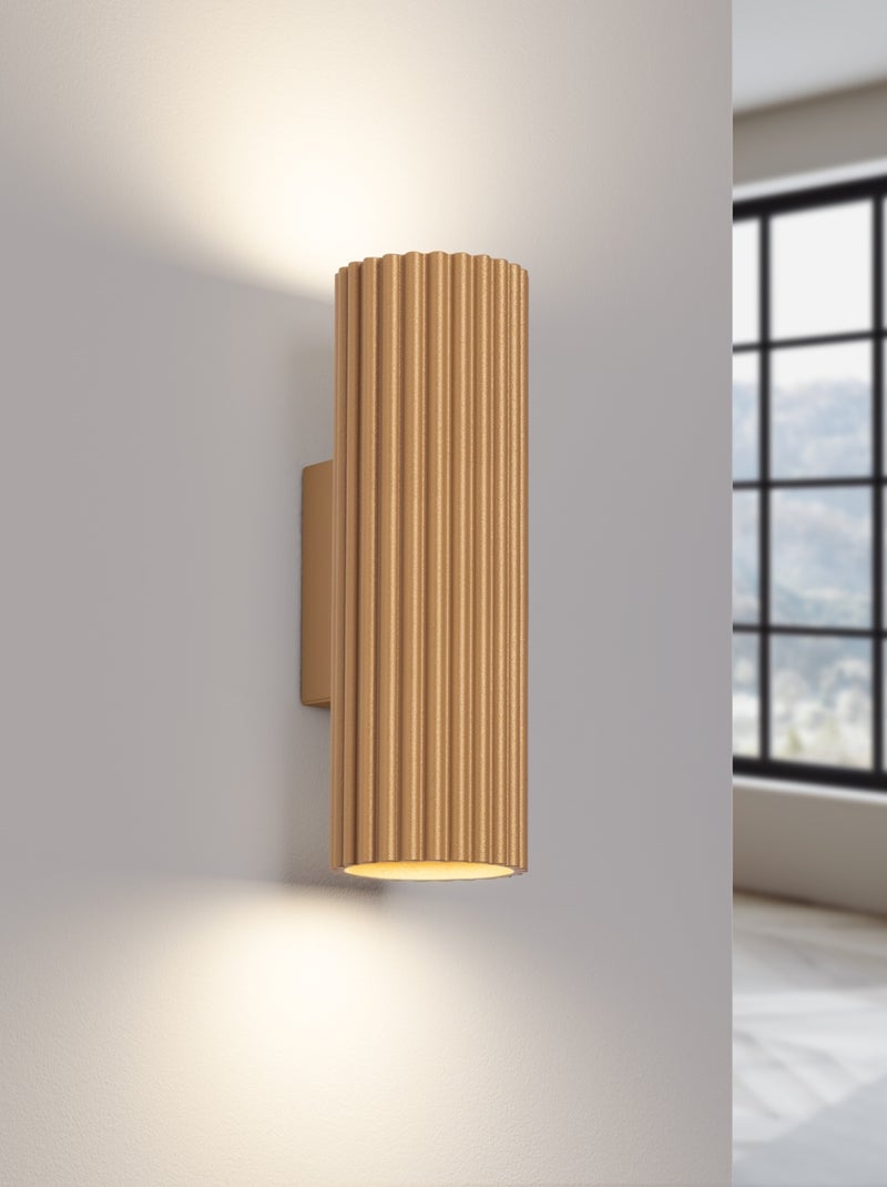 Applique Aluminium Doré GU10 2 Karbon 20 Jaune - Kiabi