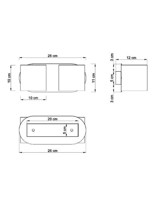Applique Aluminium Gris G9 2 Orbis - Kiabi