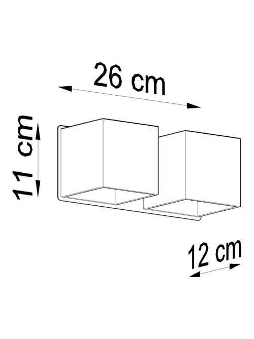 Applique Aluminium Noir G9 2 Quad - Kiabi