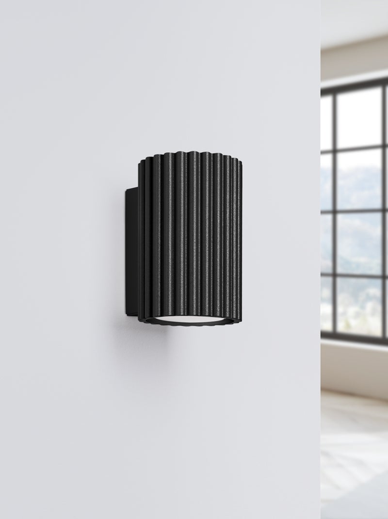 Applique Aluminium Noir GU10 1 Karbon 10 Noir - Kiabi