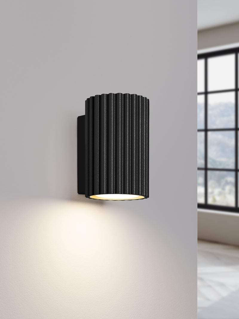 Applique Aluminium Noir GU10 1 Karbon 10 Noir - Kiabi