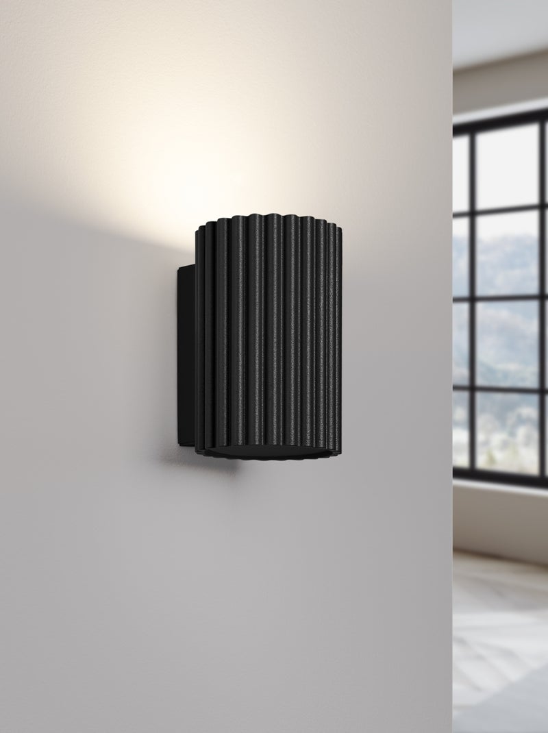 Applique Aluminium Noir GU10 1 Karbon 10 Noir - Kiabi