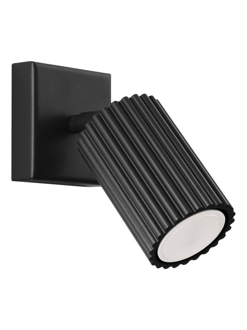 Applique Aluminium Noir GU10 1 Karbon Noir - Kiabi