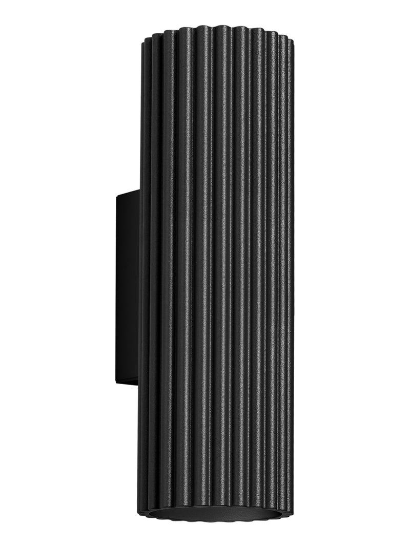 Applique Aluminium Noir GU10 2 Karbon 20 Noir - Kiabi