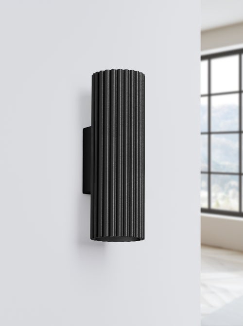 Applique Aluminium Noir GU10 2 Karbon 20 - Kiabi