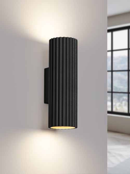 Applique Aluminium Noir GU10 2 Karbon 20 - Kiabi