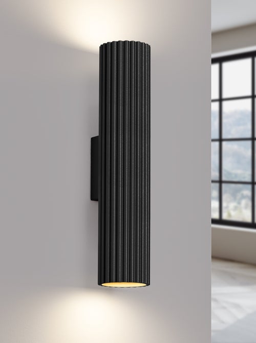 Applique Aluminium Noir GU10 2 Karbon 30 - Kiabi