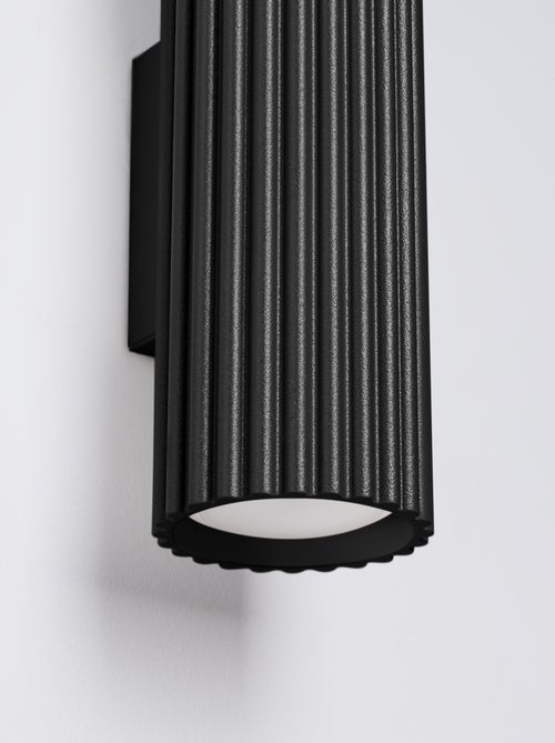 Applique Aluminium Noir GU10 2 Karbon 30 - Kiabi