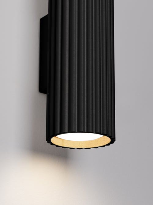 Applique Aluminium Noir GU10 2 Karbon 30 - Kiabi