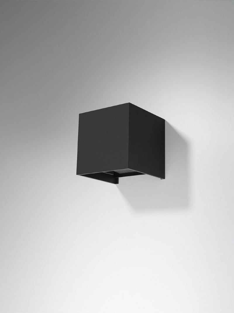 Applique Aluminium Noir LED 1 Luca Noir - Kiabi