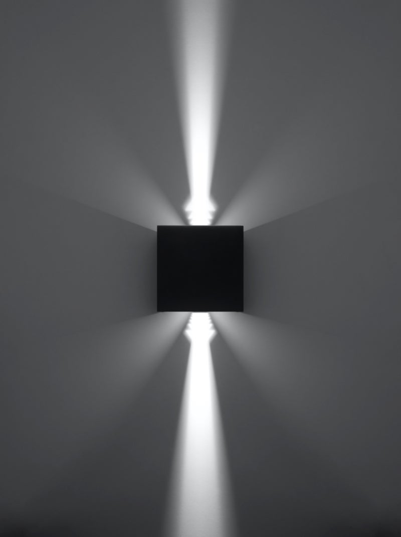 Applique Aluminium Noir LED 1 Luca Noir - Kiabi